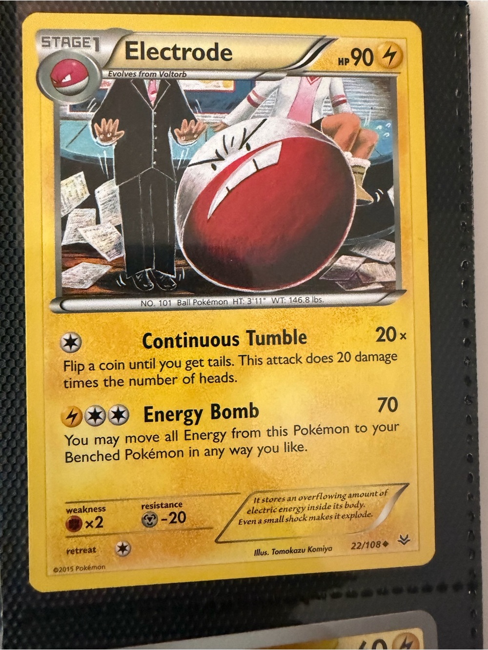 Electrode 22/108 Pokémon Card XY Roaring Skies 2015
